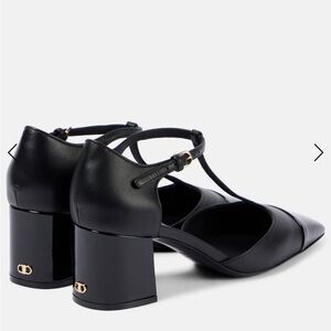 Salvatore Ferragamo Black Block Heel Shoes